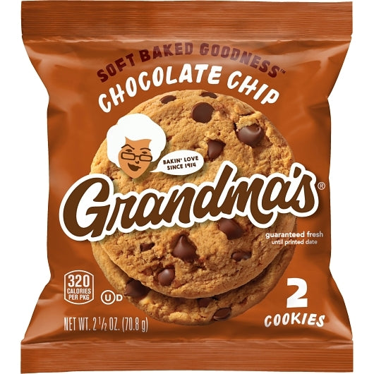 Grandma's Big Chocolate Chip Cookie, 60 x 2.5 oz Case - Bakery & Desserts