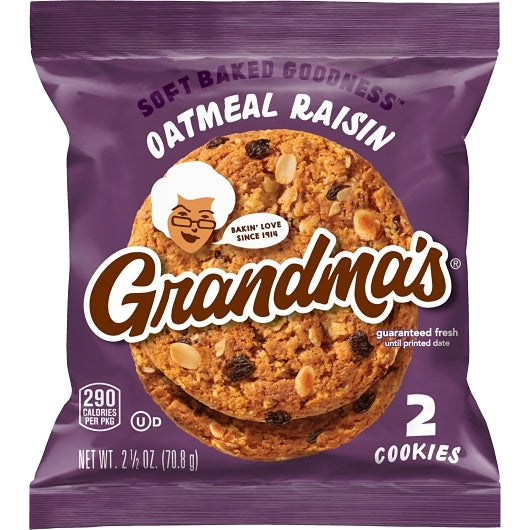 Grandma's Oatmeal Raisin, 60 x 2.5 oz Case - Bakery & Desserts