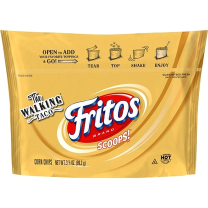 Fritos Scoops Corn Chips Walking Taco, 18 x 3.5 oz Case - Kitchen Equipment