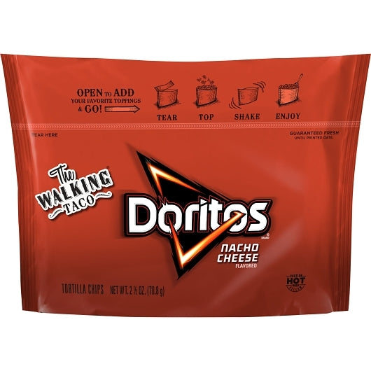Doritos Nacho Cheese Top-N-Go Plastic Bag, 2.5 Ounce (18 Pack) - DOT product image 1