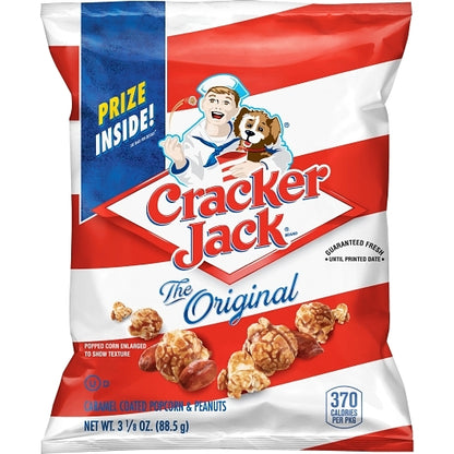 Cracker Jack Original Popcorn Snack, 28 x 3.125 oz Case - Popcorn, Pretzels & Snack Mix