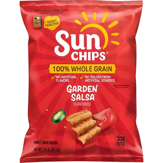 SunChips Garden Salsa Whole Grain Chips, 24 x 2.375 oz Case - Condiments & Sauces