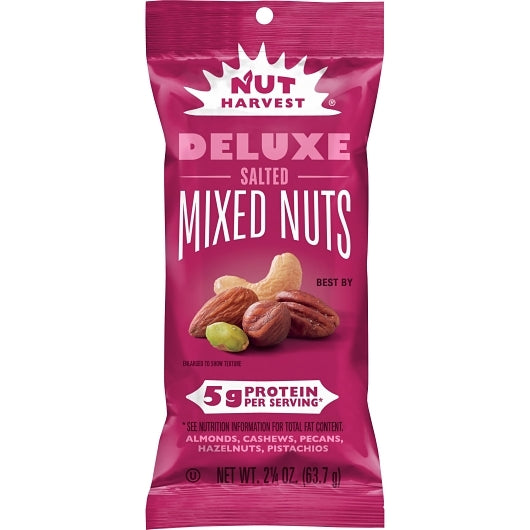 Nut Harvest Deluxe Salted Mixed Nuts, 48 x 2.25 oz Case - Nuts & Seeds - image 2