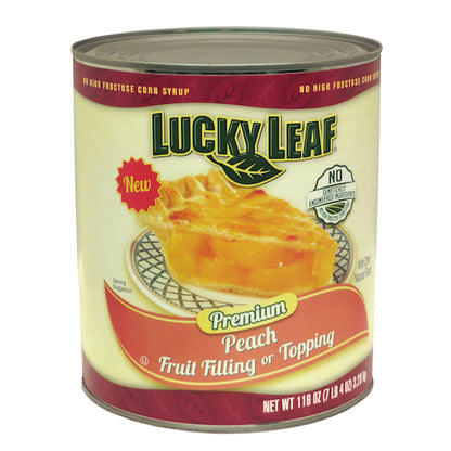Lucky Leaf Premium Peach Fruit Filling Or Topping, 3 x 116 oz Case - Bakery & Desserts