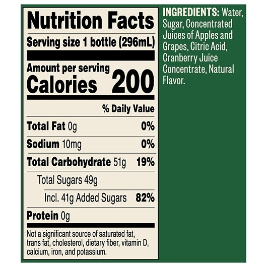 Tree Top Cranberry Cocktail Juice, 24 x 10 fl oz Case - Juices