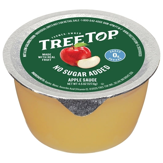 Tree Top No Sugar Added Applesauce, 72 x 4.5 oz Case - Dried Fruit & Fruit Snacks - image 2