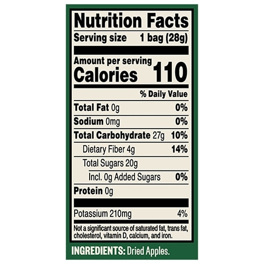Tree Top Dried Apple Chips, 24 x 1 oz Case - Dried Fruit & Fruit Snacks