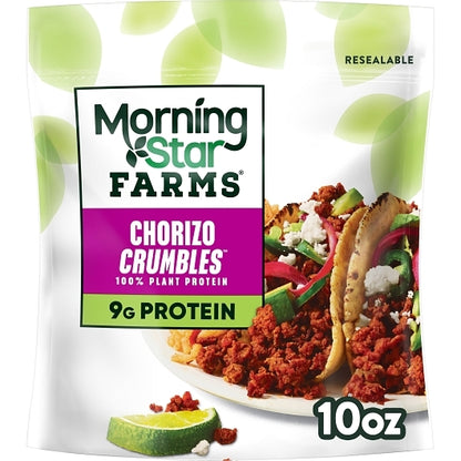 Morningstar Farms Veggie Meal Starters Chorizo Crumbles, 6 x 10 oz Case - Prepared Foods