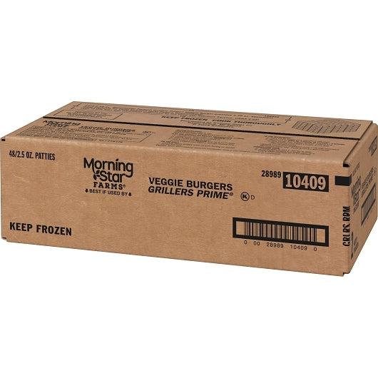 Morningstar Farms Grillers Prime Veggie Burger, 48 x 2.5 oz Case - Prepared Foods - image 2