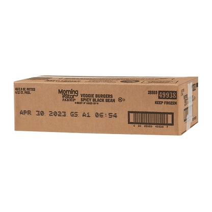 Morningstar Farms Spicy Black Bean Veggie Burger Patties, 48 x 2.9 oz Case - DOT product image 7