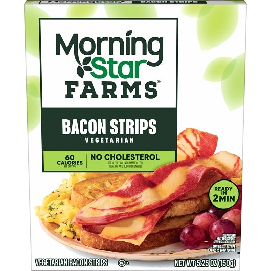 Morningstar Farms Breakfast Bacon, 12 x 5.25 oz Case - Frozen Meat & Seafood