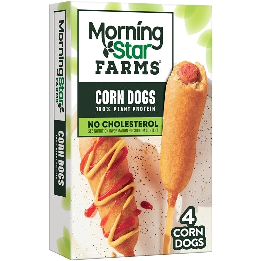 Morning Star Farms Classic Veggie Corn Dogs, 8 x 10 oz Case - Frozen Snacks & Appetizers