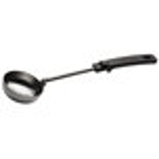 Vollrath 4 Ounce Stainless Steel Black Handle Solid Spoodle, 1 x 1 each Case - Kitchen Equipment