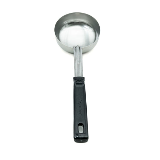 Vollrath 6 Ounce Stainless Steel Black Handle Solid Spoodle, 1 x 1 each Case - GS1 product shown out of package