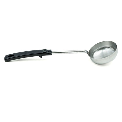 Vollrath 6 Ounce Stainless Steel Black Handle Solid Spoodle, 1 x 1 each Case - Kitchen Equipment
