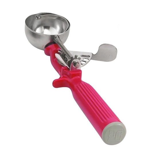 Vollrath Stainless Steel Size 24 Disher - Red Handle, 1 x 1 each Case - Kitchen Equipment
