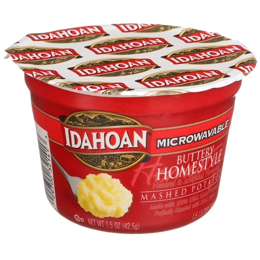 Idahoan Buttery Mashed Buttery Homestyle Microwavable Bowl, 10 x 1.5 oz Case - Plates Bowls