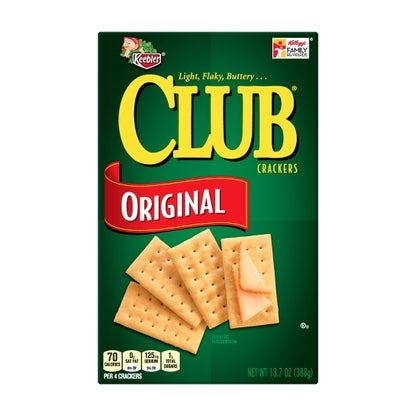 Keebler Club Original Keebler Original Club Cracker, 12 x 13.7 oz Case - Crackers & Grahams