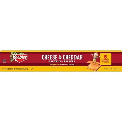Kellogg's Keebler Cheese & Cheddar Sandwich Cracker, 12 x 12 x 1.8 oz Case - DOT product image 3