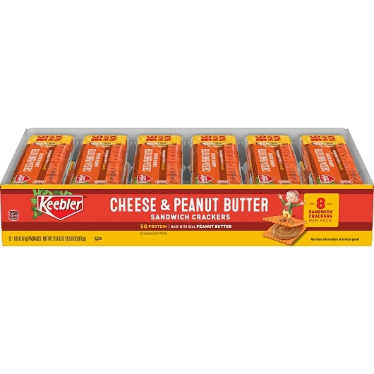 Kellogg's Keebler Cheese & Peanut Butter Crackers, 12 x 12 x 1.8 oz Case - DOT product image 3
