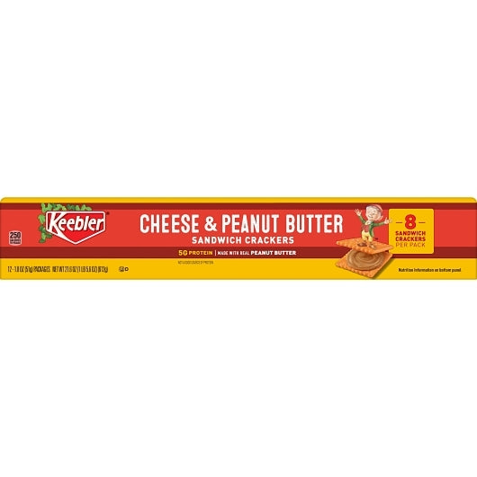 Kellogg's Keebler Cheese & Peanut Butter Crackers, 12 x 12 x 1.8 oz Case - DOT product image 5