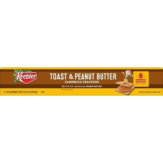 Kellogg's Keebler Kings Blend Toasted & Peanut Butter Cracker, 12 x 12 x 1.8 oz Case - DOT product image 5