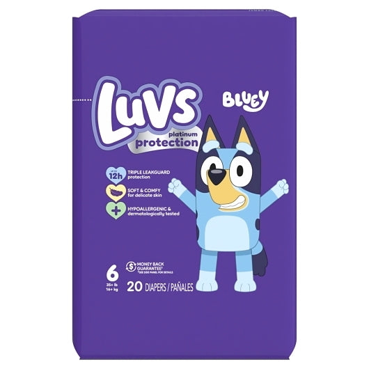 Luvs Platinum Size 6 Jumbo Diapers, 4 x 20 ct Case - Health & Personal Care