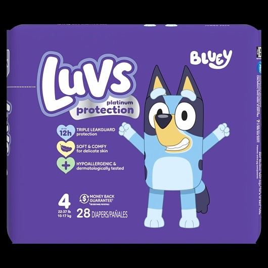 Luvs Platinum Size 4 Jumbo Diapers, 4 x 28 ct Case - Health & Personal Care