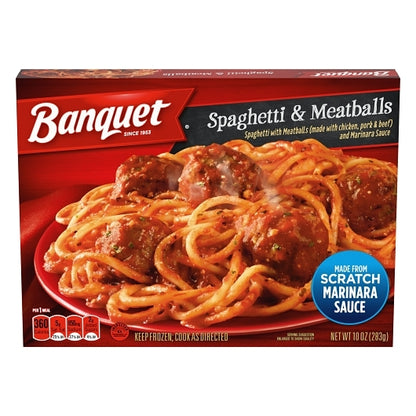 Banquet Classic Spaghetti And Meatballs, 12 x 10 oz Case - Pantry Ingredients