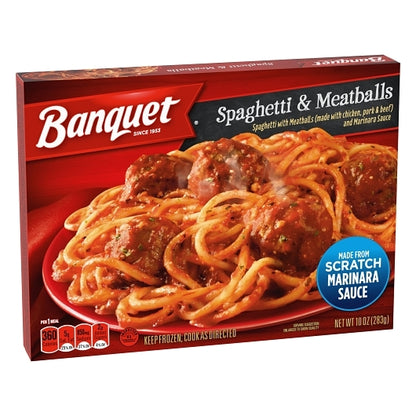 Banquet Classic Spaghetti And Meatballs, 12 x 10 oz Case - DOT product image 2