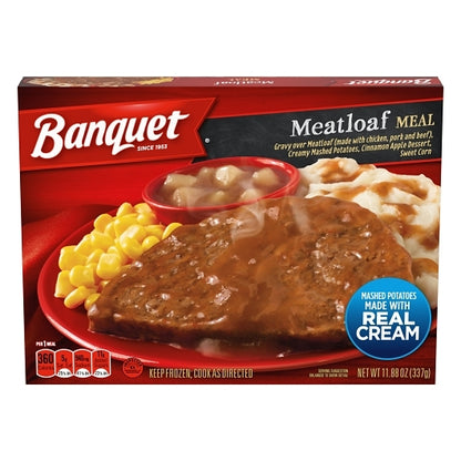 Banquet Classic Meatloaf Meal, 12 x 11.88 oz Case - Prepared Foods