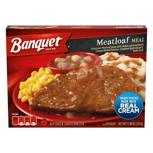 Banquet Classic Meatloaf Meal, 12 x 11.88 oz Case - Prepared Foods