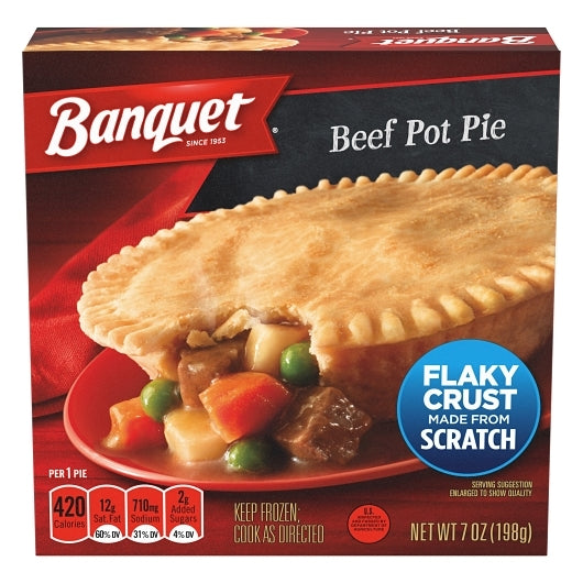 Banquet Beef Pot Pie, 24 x 7 oz Case - DOT product image 2