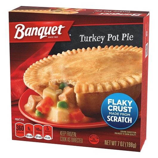 Banquet Turkey Pot Pie, 24 x 7 oz Case - DOT product image 5