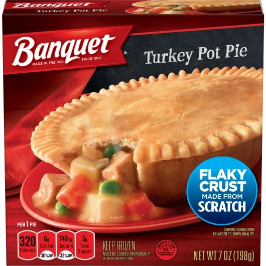 Banquet Turkey Pot Pie, 24 x 7 oz Case - Bakery & Desserts