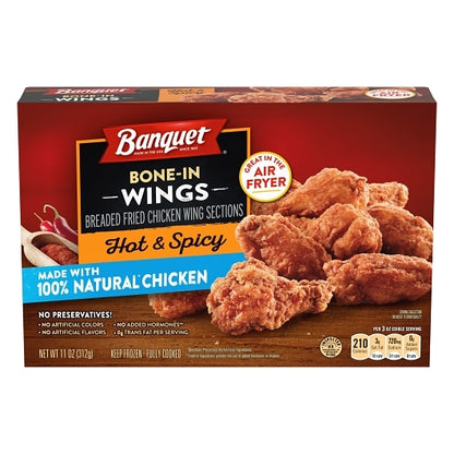 Banquet Hot & Spicy Wings, 12 x 11 oz Case - DOT product image 2