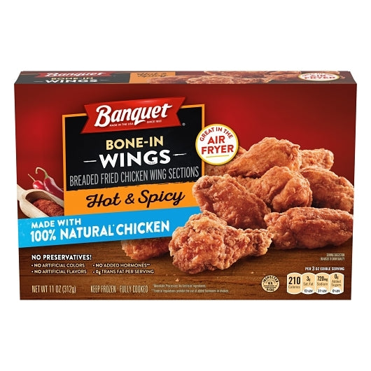 Banquet Hot & Spicy Wings, 12 x 11 oz Case - DOT product image 2