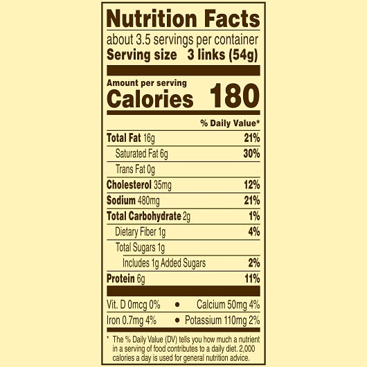 Banquet Brown And Serve Original Sausage Links, 12 x 6.4 oz Case - Alternate product angle or state