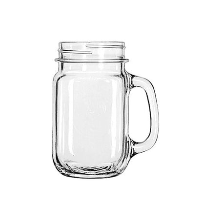 Libbey 16 Ounce Drinking Jar with Handle, 1 x 12 each Case - Glassware & Drinkware