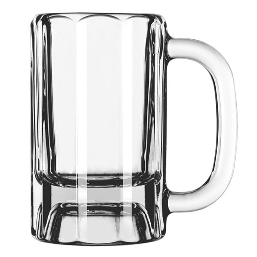 Paneled Mug - Paneled Beer Glass Mug 10 Ounce, 1 x 12 each Case - Glassware & Drinkware