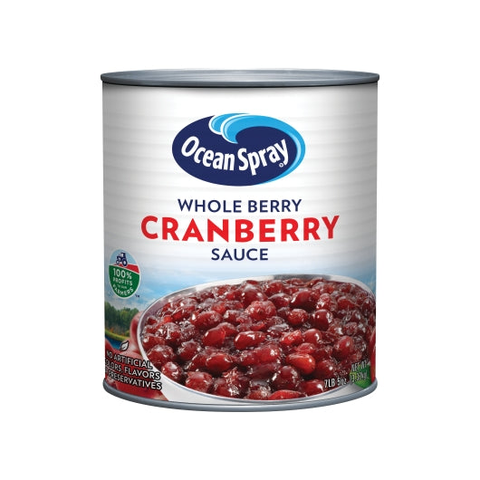 Ocean Spray Whole Berry Cranberry Sauce, 6 x 117 oz Case - Condiments & Sauces