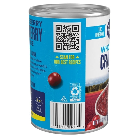 Ocean Spray Whole Berry Cranberry Sauce, 24 x 14 oz Case - DOT product image 2