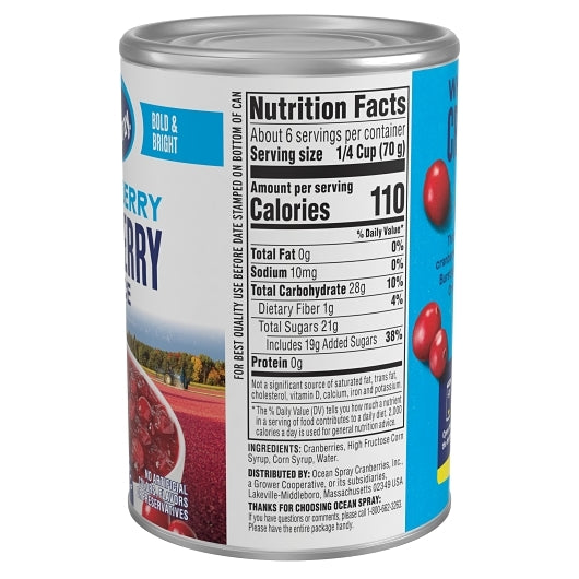 Ocean Spray Whole Berry Cranberry Sauce, 24 x 14 oz Case - DOT product image 3