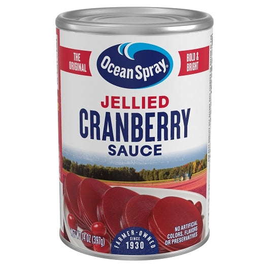 Ocean Spray Jellied Cranberry Sauce, 24 x 14 oz Case - Condiments & Sauces
