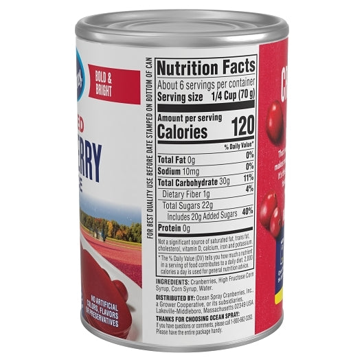 Ocean Spray Jellied Cranberry Sauce, 24 x 14 oz Case - DOT product image 3