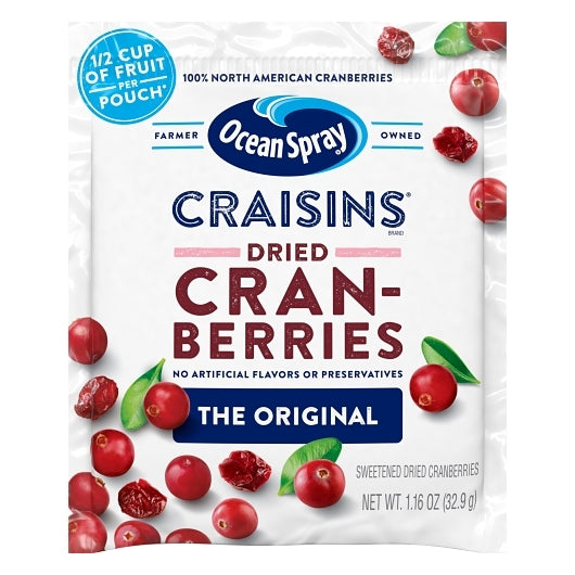 Ocean Spray Original Craisins, 200 x 1.16 oz Case - Dried Fruit & Fruit Snacks