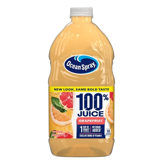 Ocean Spray 100% Grapefruit Juice, 8 x 60 fl oz Case - Juices