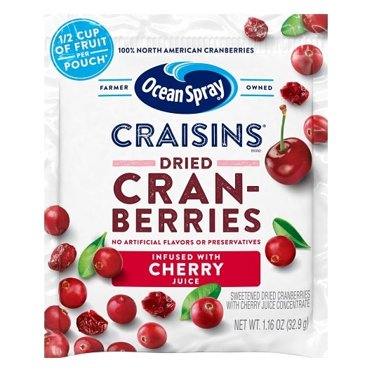 Craisins Cherry Craisins, 200 x 1.16 oz Case - Dried Fruit & Fruit Snacks