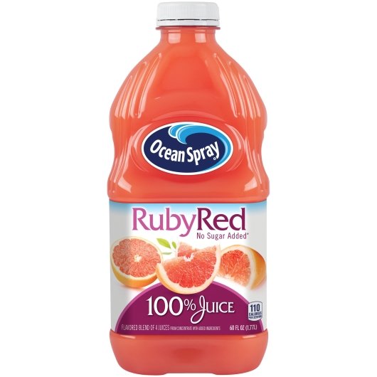 Ocean Spray 100% Ruby Red Grapefruit Juice, 8 x 60 fl oz Case - DOT product image 2
