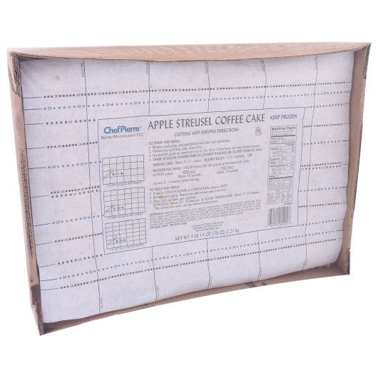 Chef Pierre 12" x 16" Apple Streusel Coffee Cake, 3 x 4.875 lb Case - Bakery & Desserts